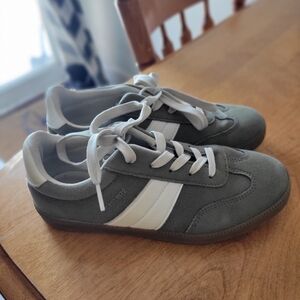 French Connection Gray and White Athletic Shoes